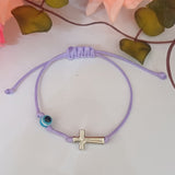 Kids Cross Evil Eye Bracelets