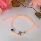 Kids Cross Evil Eye Bracelets