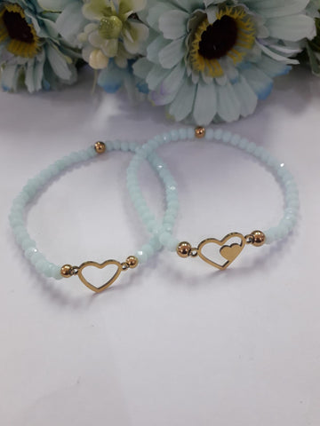 Stainless Steel Gold Heart Bracelets